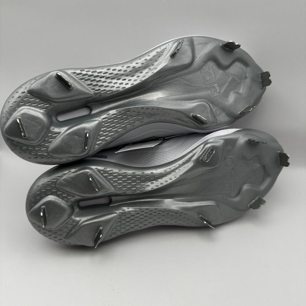 Adidas ID1664 adizero PureHustle 3 Sis B Women sz 9 Metal Baseball Cleat White - Picture 8 of 12
